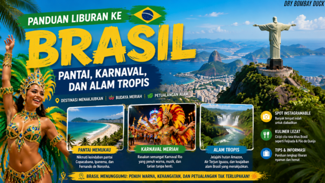 Panduan Liburan ke Brasil: Pantai, Karnaval, dan Alam Tropis