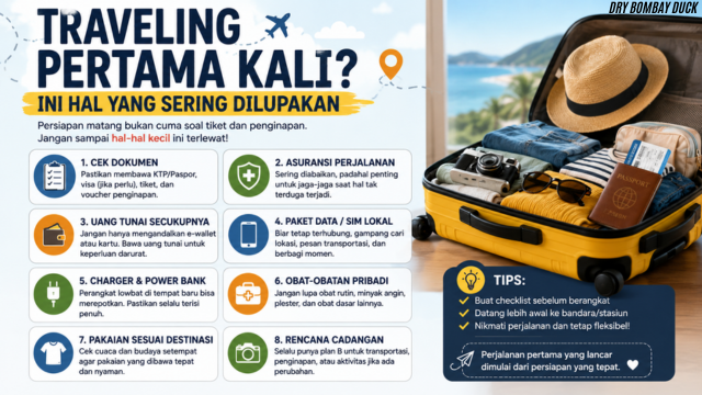 Traveling Pertama Kali? Ini Hal yang Sering Dilupakan