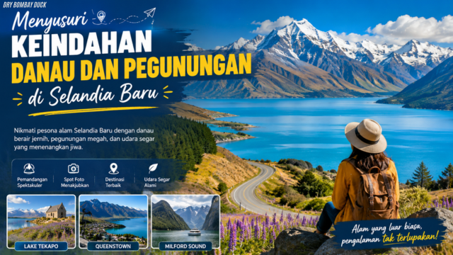 Menyusuri Keindahan Danau dan Pegunungan di Selandia Baru
